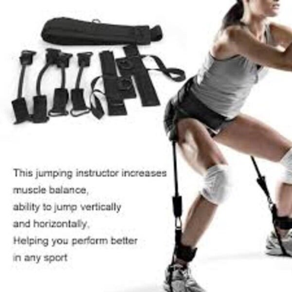 Kit elastico para treino de academia em casa velocidade treinamento perna corrida exercicios salto - 5