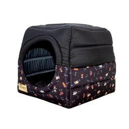 Cama Iglu E Toca Para Cachorro Luppet Luxo Preto Cachorro M - 3