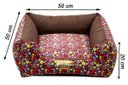 Ver imagem 5 de Cama para Cachorro ou Gato Luppet Luxo Marrom Floral M