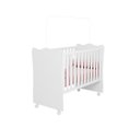 Ver imagem 3 de Berço Doce Sonho Grade Fixa com Suporte Mdf Qmovi: Branco