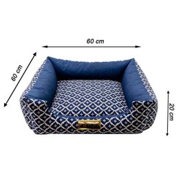 Cama Para Cachorro Ou Gato Luppet Marinho Geometrico G - 4