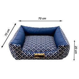 Cama Para Cachorro Ou Gato Luppet Marinho Geometrico GG - 4