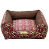 Cama Para Cachorro Ou Gato Luppet Luxo Marrom Floral GG - 2