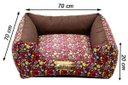 Ver imagem 5 de Cama para Cachorro ou Gato Luppet Luxo Marrom Floral Gg