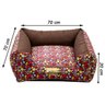 Cama Para Cachorro Ou Gato Luppet Luxo Marrom Floral GG - 5