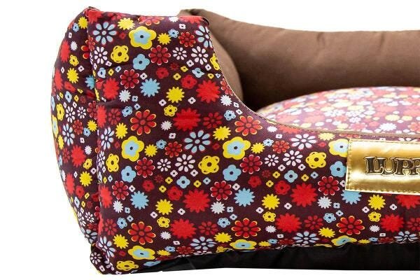 Cama Para Cachorro Ou Gato Luppet Luxo Marrom Floral GG - 3