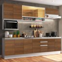 Ver imagem 1 de Armário de Cozinha Completa 280cm Branco/Rustic Genova Madesa 04