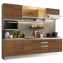 Ver imagem 3 de Armário de Cozinha Completa 280cm Branco/Rustic Genova Madesa 04