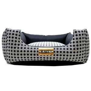 Cama Quadrada Para Cachorro Ou Gato Luppet Luxo Preto Vime G