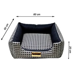 Cama Quadrada Para Cachorro Ou Gato Luppet Luxo Preto Vime G - 3