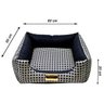 Cama Quadrada Para Cachorro Ou Gato Luppet Luxo Preto Vime G - 3