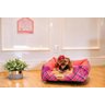 Cama Quadrada Para Cachorro Ou Gato Luppet Rosa Xadrez GG - 6