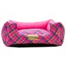 Cama Quadrada Para Cachorro Ou Gato Luppet Rosa Xadrez GG - 1
