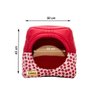 Cama Iglu E Toca Para Cachorro Luppet Vermelho Joaninha G - 4