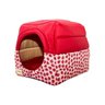 Cama Iglu E Toca Para Cachorro Luppet Vermelho Joaninha G - 3