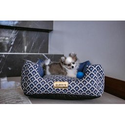 Cama Para Cachorro Ou Gato Luppet Marinho Geometrico M - 6