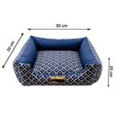 Ver imagem 4 de Cama para Cachorro ou Gato Luppet Marinho Geometrico M