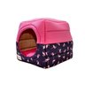 Cama Iglu E Toca Para Cachorro Luppet Luxo Azul Flamingo G - 3