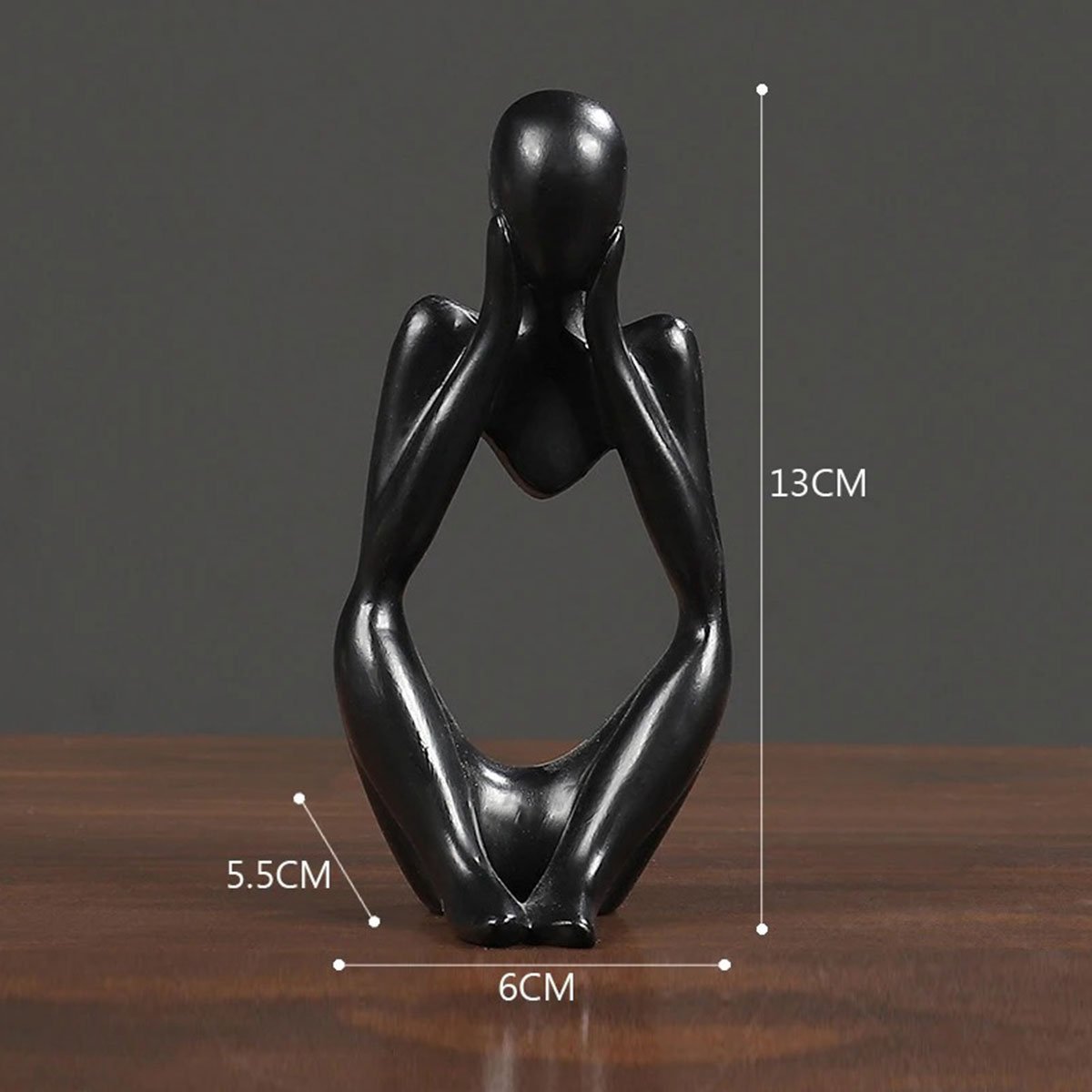 Trio Pensadores Estátua Decorativa Figura Abstrata Pensador Enfeite Casa Moderno Mesa Sala Minimalis - 6