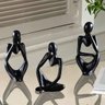 Trio Pensadores Estátua Decorativa Figura Abstrata Pensador Enfeite Casa Moderno Mesa Sala Minimalis - 9