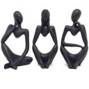 Ver imagem 2 de Trio Pensadores Estátua Decorativa Figura Abstrata Pensador Enfeite Casa Moderno Mesa Sala Minimalis