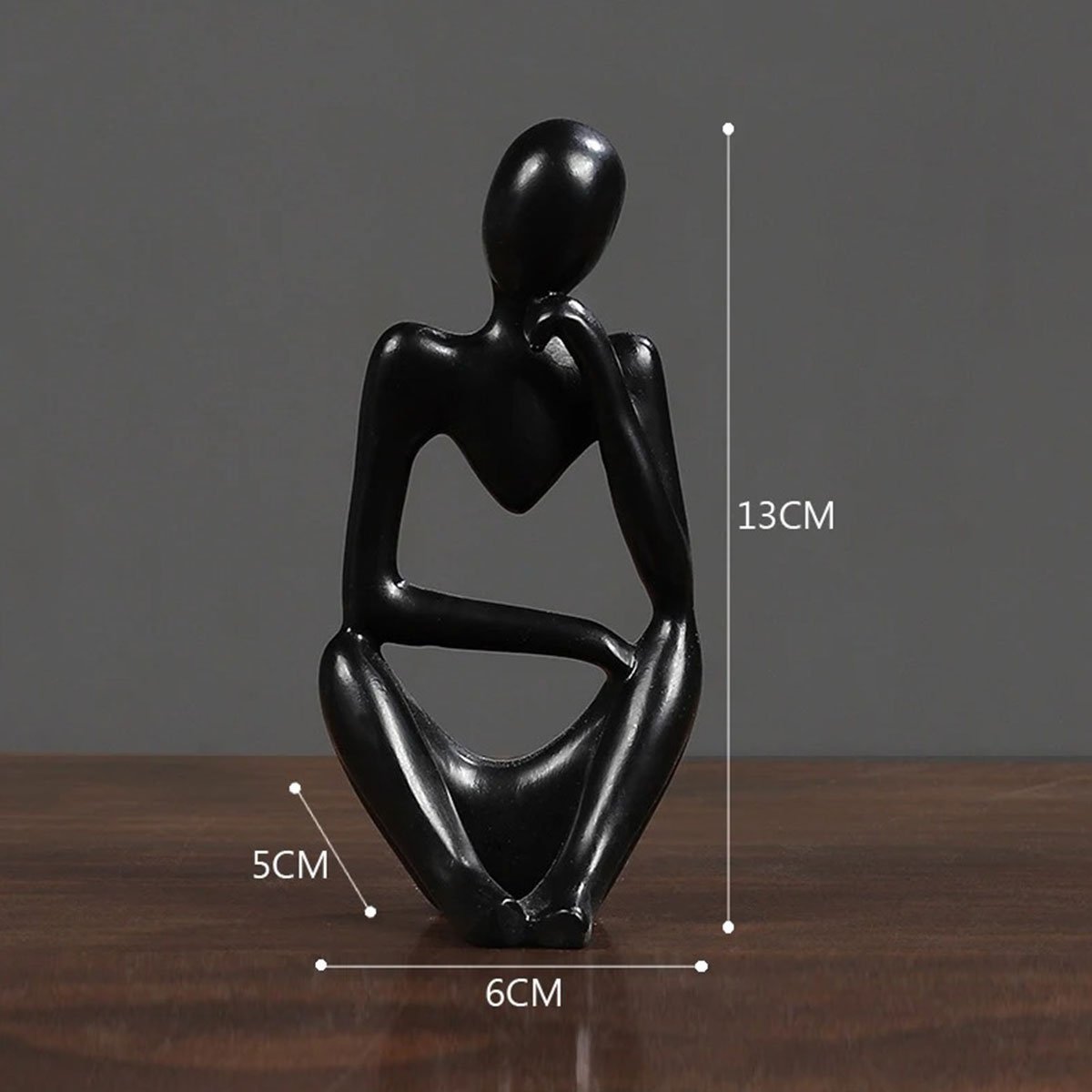 Trio Pensadores Estátua Decorativa Figura Abstrata Pensador Enfeite Casa Moderno Mesa Sala Minimalis - 8