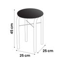 Ver imagem 4 de Kit 2 Banquetas Baixas para Cozinha em Aço Manu Sintético I01 Preto/Branco - Mpozenato