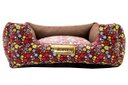 Ver imagem 1 de Cama para Cachorro ou Gato Luppet Luxo Marrom Floral G