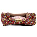 Ver imagem 1 de Cama para Cachorro ou Gato Luppet Luxo Marrom Floral G
