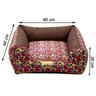 Cama Para Cachorro Ou Gato Luppet Luxo Marrom Floral G - 5