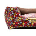 Ver imagem 3 de Cama para Cachorro ou Gato Luppet Luxo Marrom Floral G