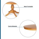 Ver mais imagens de Conjunto Mesa Madeira Maciça Gardênia com 4 Cadeiras Origem Bege/Amendoa