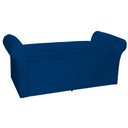 Ver imagem 2 de Calçadeira Baú Casal 140 cm Cancun Suede Cores - DS Estofados - Azul Marinho