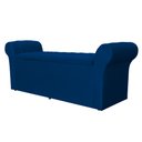 Ver imagem 1 de Calçadeira Baú Casal 140 cm Cancun Suede Cores - DS Estofados - Azul Marinho