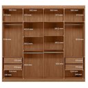 Ver imagem 7 de Guarda Roupa Casal Master New 8 Portas 4 Gavetas MDP Cômoda Marabá Jatobá Grafite Acetinado