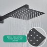 Chuveiro Ducha Banheiro Piscina Estilo Slim Quadrado 20x20 Moderna + Braço de 40cm - Cor Preto - 7