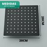 Chuveiro Ducha Banheiro Piscina Estilo Slim Quadrado 20x20 Moderna + Braço de 40cm - Cor Preto - 6