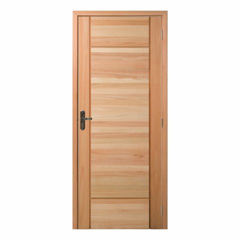 Kit Porta Pronta Maciça de Eucalipto 214x87x14cm PM95 Clean Abertura Direita Cruzeiro Portas