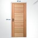 Ver imagem 2 de Kit Porta Pronta Maciça de Eucalipto 214x87x14cm PM95 Clean Abertura Direita Cruzeiro Portas