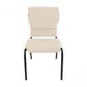 Ver imagem 4 de 03 Cadeiras Empilhável para Igrejas Evangélicas Linha Church Bege