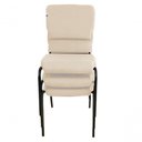 Ver imagem 1 de 03 Cadeiras Empilhável para Igrejas Evangélicas Linha Church Bege