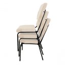 Ver imagem 5 de 03 Cadeiras Empilhável para Igrejas Evangélicas Linha Church Bege