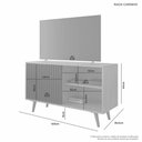Ver imagem 5 de Rack Carinho para até 43" Jcm Movelaria - Cinamomo/preto