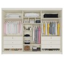 Ver imagem 3 de Guarda Roupa 6 Portas 4 Portas Ripadas Potente com Ripado 100% Mdf Off White Peróba - Móveis Europa