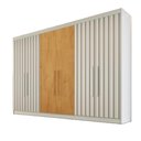Ver imagem 2 de Guarda Roupa Casal 6 Portas com 4 Portas Ripadas Potente - Móveis Europa