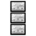 Ver imagem 5 de Kit 3 Certificados/Diplomas A4 Com Tela De Acetato E Mdf Titulo Moldura Preta
