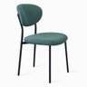 Kit 4 Cadeira Jantar Iza em Aço Carbono Preto Fosco Epóxi - Exclusiva Linho Lincoln Verde - 3