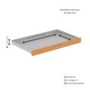 Ver imagem 6 de Mapoteca Mont 5 Gavetas 71,3cm x 120,4cm Aço Branco/Laranja Picasso