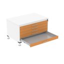 Ver imagem 4 de Mapoteca Mont 5 Gavetas 71,3cm x 120,4cm Aço Branco/Laranja Picasso