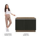 Ver imagem 7 de Balcão de Pia Armário de Cozinha 120 cm 2 Portas (Com Tampo) Rustic/Preto Glamy Madesa
